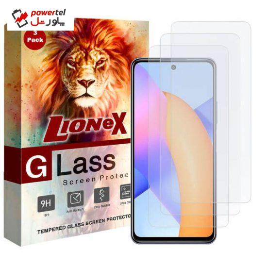 محافظ صفحه نمایش لایونکس مدل UPS مناسب برای گوشی موبایل آنر 10X Lite بسته سه عددی