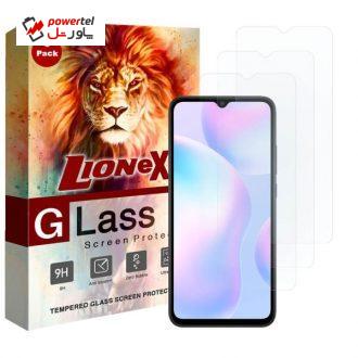 محافظ صفحه نمایش لایونکس مدل UPS مناسب برای گوشی موبایل شیائومی Redmi 9AT بسته سه عددی