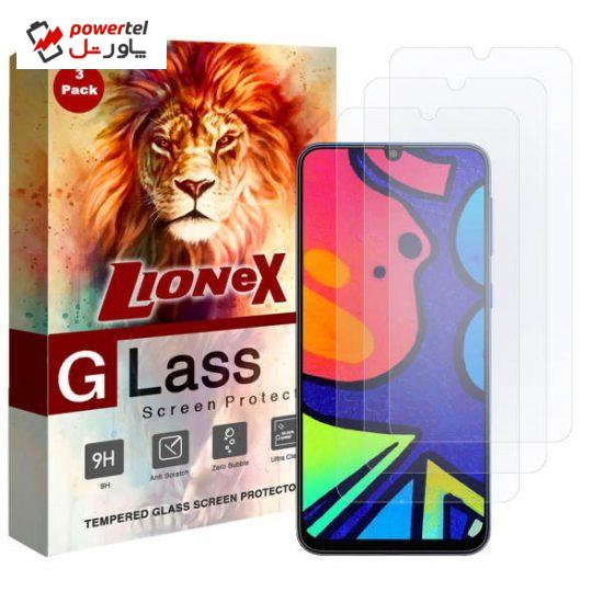 محافظ صفحه نمایش لایونکس مدل UPS مناسب برای گوشی موبایل سامسونگ Galaxy M21s بسته سه عددی
