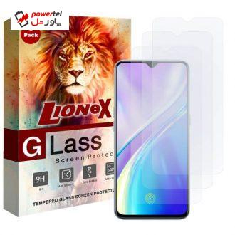 محافظ صفحه نمایش لایونکس مدل UPS مناسب برای گوشی موبایل اوپو Realme Q بسته سه عددی