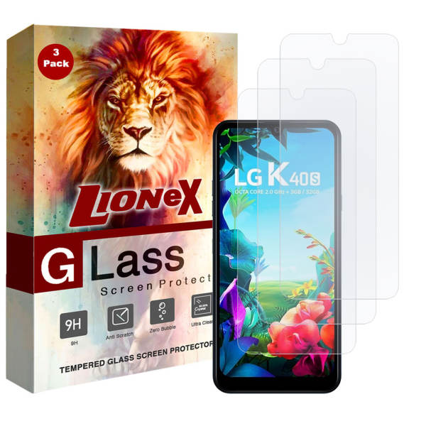 محافظ صفحه نمایش لایونکس مدل UPS مناسب برای گوشی موبایل LG K40S بسته سه عددی