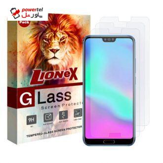 محافظ صفحه نمایش لایونکس مدل UPS مناسب برای گوشی موبایل هوآوی Honor 10 بسته سه عددی