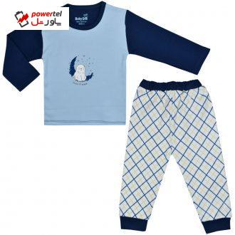 ست تی شرت و شلوار نوزادی بی بی وان مدل خرس قطبی کد 2