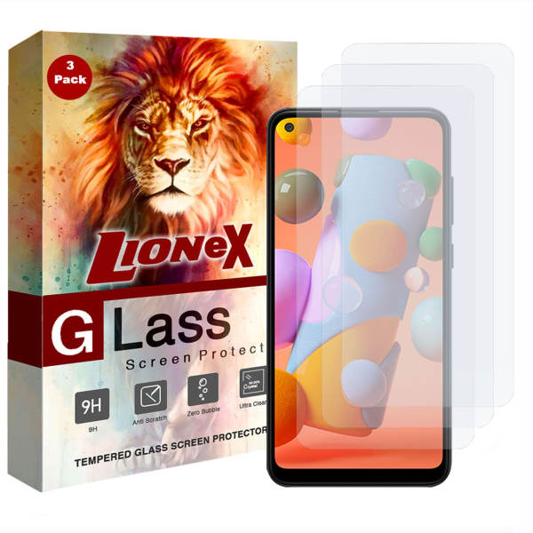 محافظ صفحه نمایش لایونکس مدل UPS مناسب برای گوشی موبایل سامسونگ Galaxy A11 بسته سه عددی