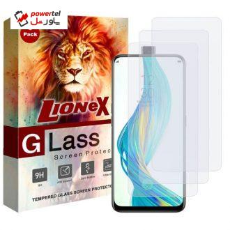 محافظ صفحه نمایش لایونکس مدل UPS مناسب برای گوشی موبایل اوپو Realme X بسته سه عددی