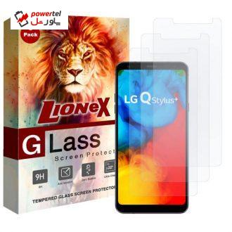 محافظ صفحه نمایش لایونکس مدل UPS مناسب برای گوشی موبایل ال جی Q Stylus بسته سه عددی