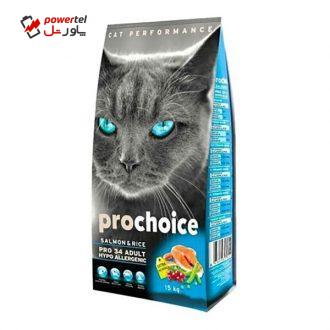 غذای خشک گربه پروچویس مدل Salmon & Rice PRO 34 وزن 15 کیلوگرم