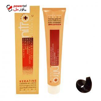 رنگ مو نیترو سری Keratine شماره 6.3 حجم 100 میلی لیتر رنگ قهوه ای زیتونی روشن
