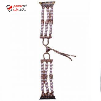 بند طرح مرواریدی مدل AW مناسب برای اپل واچ  42 میلی متری
