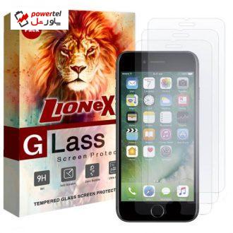 محافظ صفحه نمایش لایونکس مدل UPS مناسب برای گوشی موبایل اپل iPhone 7 / 8 بسته سه عددی
