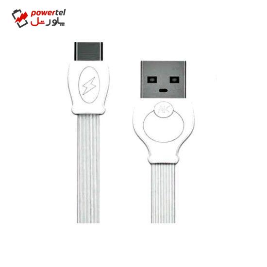 کابل تبدیل USB به microUSB دابلیو کی مدل  WDC-023 به طول 1 متر