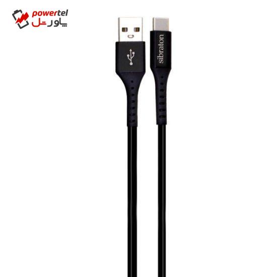 کابل تبدیل USB به USB-C سیبراتون مدل S325 C طول 2 متر