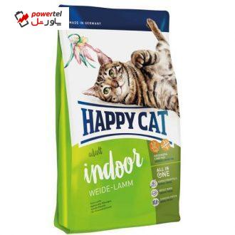 غذای خشک گربه هپی کت مدل  Indoor WEIDE LAMM وزن ۱۰ کیلوگرم