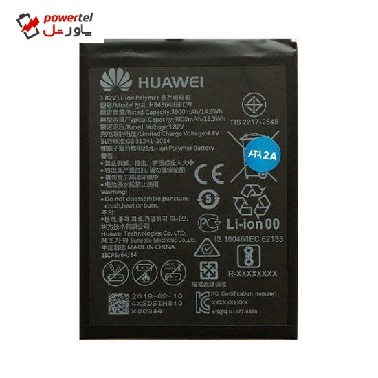 باطری موبایل مدلHB436486ECWظرفیت4000میلی امپر ساعت مناسب برای گوشی موبایل هواوی MATE 10/MAET10 PLUS