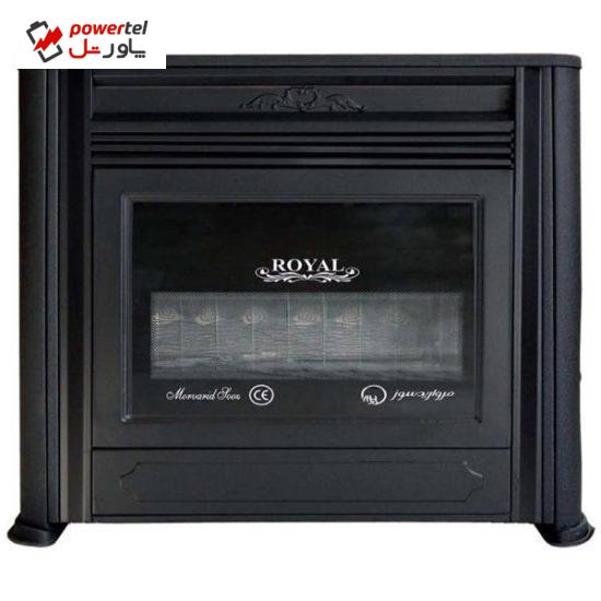 بخاری گازی مروارید سوز شرق طرح شومینه رویال مدل 12000