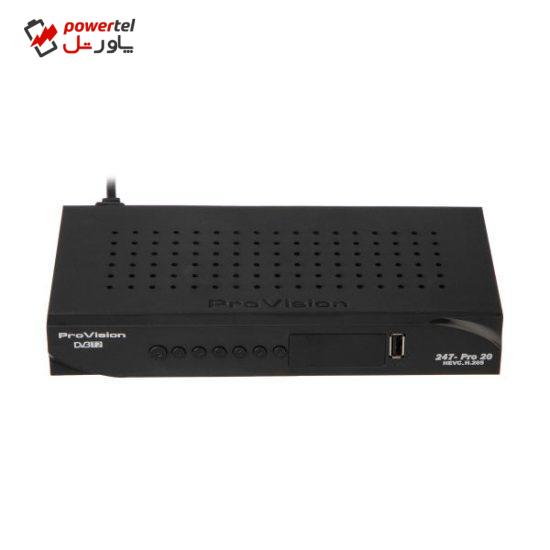 گیرنده دیجیتال پروویژن مدل 247-Pro 20 به همراه 2 عدد ریموت کنترلر