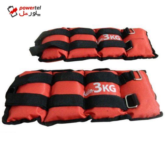 وزنه مچ دست و پا آیدین 3 کیلوگرمی کد 04 بسته 2 عددی سایز L