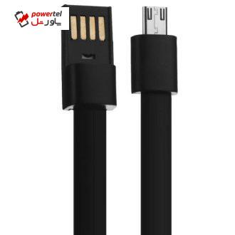 کابل دستبندی تبدیل USB به microUSB طول 0.22 متر