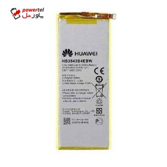 باتری موبایل هوآوی مدل HB3543B4EBW ظرفیت 2460 میلی آمپر ساعت مناسب برای گوشی موبایل هوآویP7
