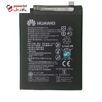 باتری موبایل کد HB356687ECW ظرفیت 3340 میلی آمپر بر ساعت مناسب برای گوشی موبایل هوآوی Mate10lite