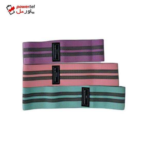 کش مینی لوپ مدل پارچه ای سه مقاومت بسته 3 عددی