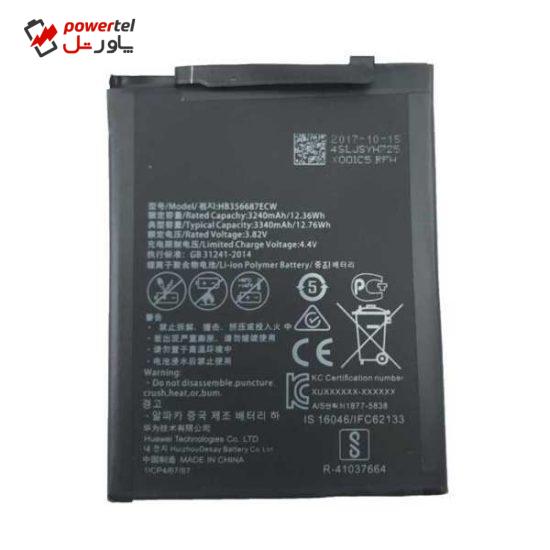 باتری مدل Hb356687ec ظرفیت 3340 میلی آمپر ساعت مناسب برای گوشی موبایل  آنر 7X