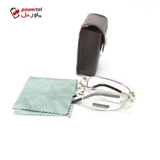 عینک مطالعه تاشو از نمره مثبت یک الی مثبت سه جنسیت فریم تمام قاب فلزی  تاشو و دارای کیف با قابلیت  اتصال به  کمربند