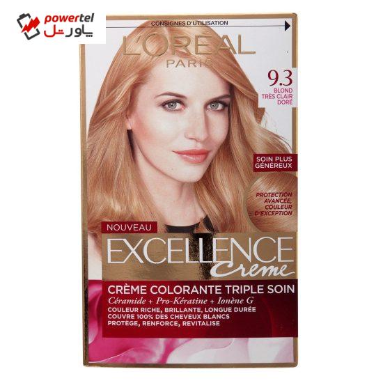 کیت رنگ مو لورآل شماره 9.3 Excellence