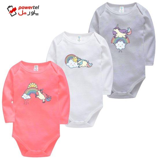 بادی نوزادی نیل کوک مدل Unicorn مجموعه 3 عددی