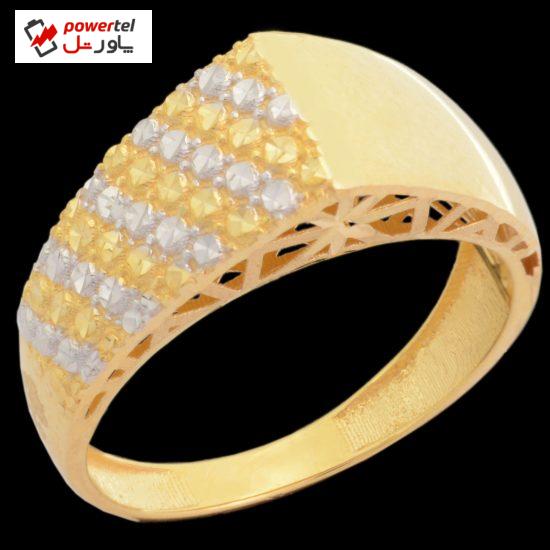 انگشتر طلا 18 عیار زنانه طلای مستجابی مدل آوا کد 67046