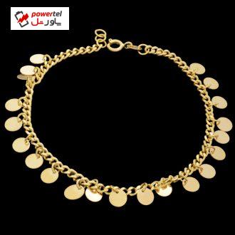 دستبند طلا 18 عیار زنانه طلای مستجابی مدل پولکی گرد کد 13