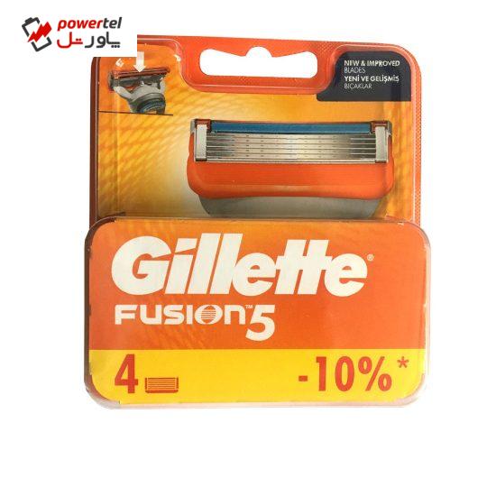 تیغ یدک ژیلت مدل 5 Fusion بسته 4 عددی