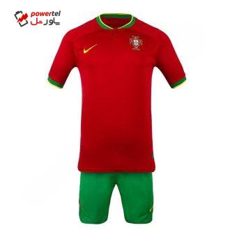 ست تی شرت آستین کوتاه  و شلوارک ورزشی مردانه مدل تیم ملی پرتغال جام جهانی 2022 ISPS