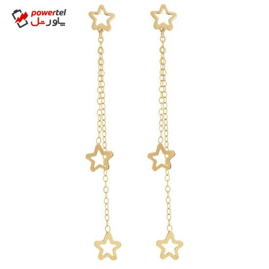 گوشواره طلا 18 عیار رزا مدل EG112