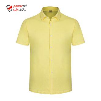 پیراهن آستین کوتاه مردانه ناوالس مدل MARIO رنگ زرد