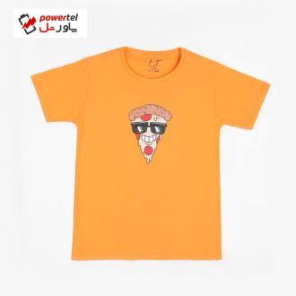 تی شرت آستین کوتاه پسرانه لینتل  مدل pizza کد 0050