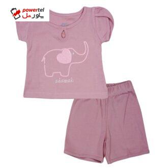 ست تی شرت و شلوارک نوزادی آدمک مدل  فیل کد 169200