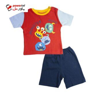 ست تی شرت و شلوارک نوزادی آدمک مدل  مانستر کد 160801