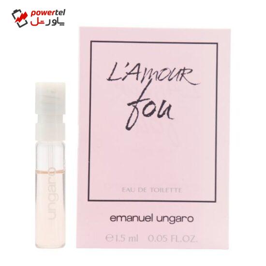 عطر جیبی زنانه امانویل اونگارو مدل L'Amour Fou  Eau de Toilette حجم 1.5 میلی لیتر