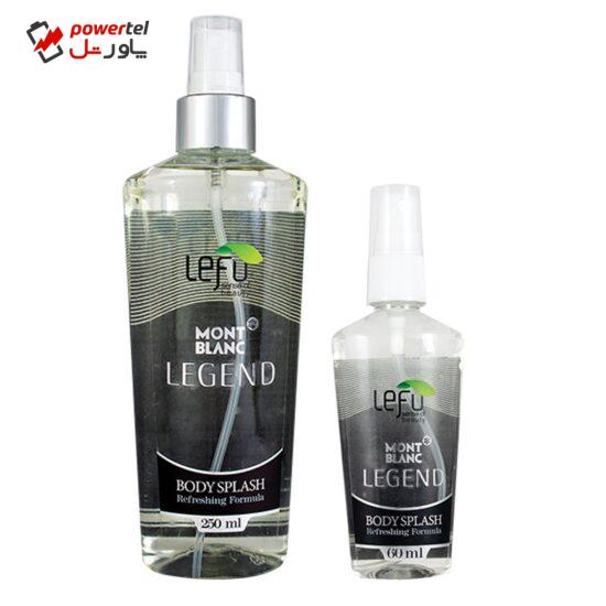 بادی اسپلش لفو مدل MONT BLANK LEGEND حجم 250 میلی لیتر به همراه بادی اسپلش لفو حجم 60 میلی لیتر