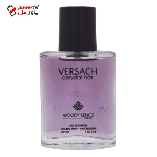 عطر جیبی زنانه وودی سنس مدل Versace Crystal Noir حجم 30 میلی لیتر