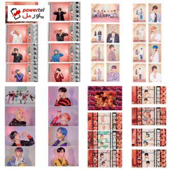 آویز تزیینی آبنبات رنگی طرح عکس های آلبوم BTS Persona کد PAK001 مجموعه 32 عددی