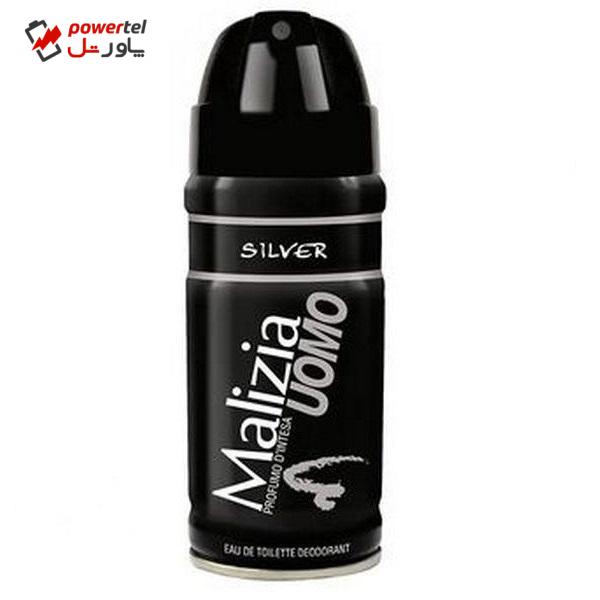 اسپری دئودورانت مردانه ماليزيا مدل SILVER حجم 150 ميلی لیتر اسپری دئودورانت مردانه ماليزيا مدل SILVER حجم 150 ميلی لیتر