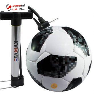 توپ فوتبال تل استار مدل جام جهانی 2018 همراه با یک عدد تلمبه