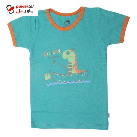 تی شرت آستین کوتاه نوزادی آدمک مدل Dinosaur کد 02