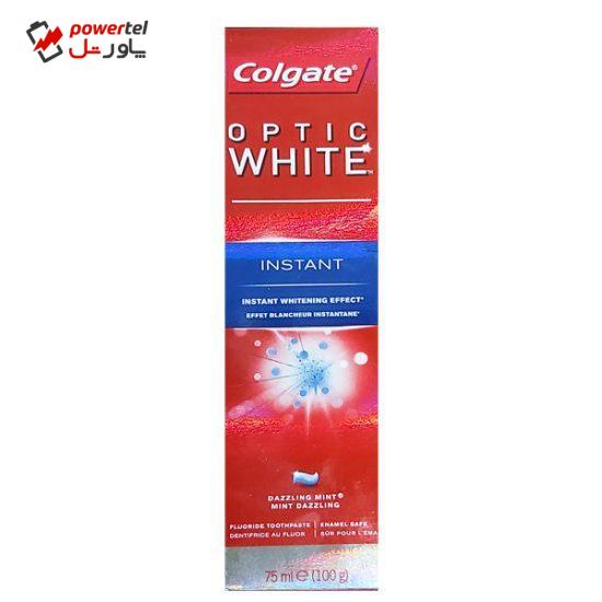 خمیر دندان کلگیت سری Optic White مدل instant حجم 75 میلی لیتر