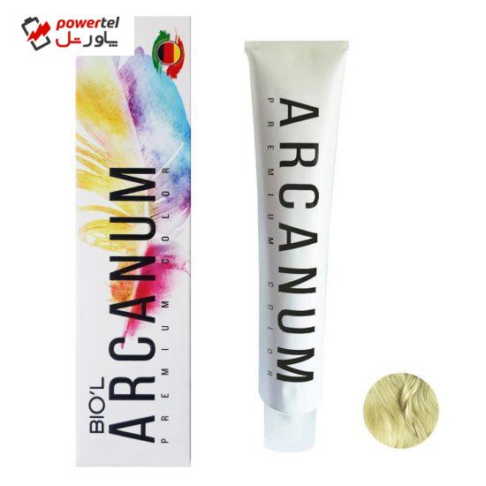 رنگ مو بیول مدل Arcanum شماره 9.7 حجم 120 میلی لیتر رنگ بلوند زیتونی خیلی روشن