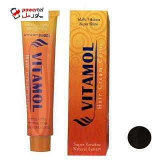 رنگ مو ویتامول سری natural حجم 120 میلی لیتر رنگ مشکی طبیعی