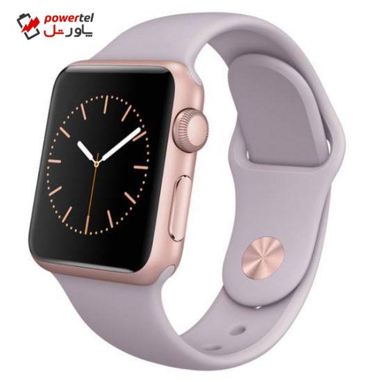 ساعت هوشمند اپل واچ مدل 38mm Rose Gold Aluminum Case with Lavender Sport Band