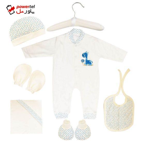 ست 7 تکه لباس نوزادی مادرکر طرح زرافه کد M454.19